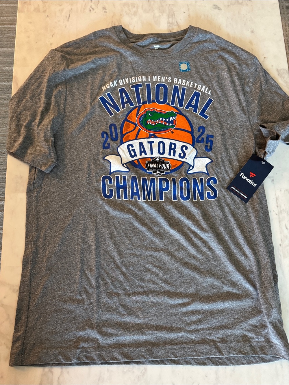 Fanatics Gray Florida Gators National Champions 2025 Tee